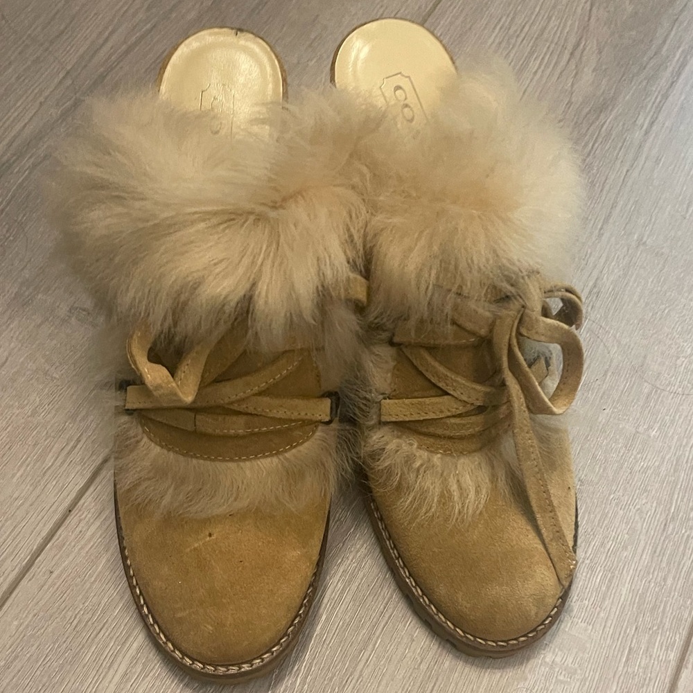 COACH fur heels